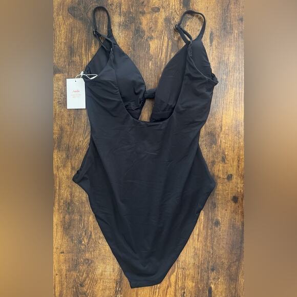 NWT Andie Swim The Santorini one piece swimsuit in black Size XL - Picture 8 of 13